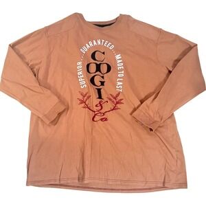 COOGI Long Sleeve Graphic T Shirt Men Size 5X Tan Superior Guaranteed